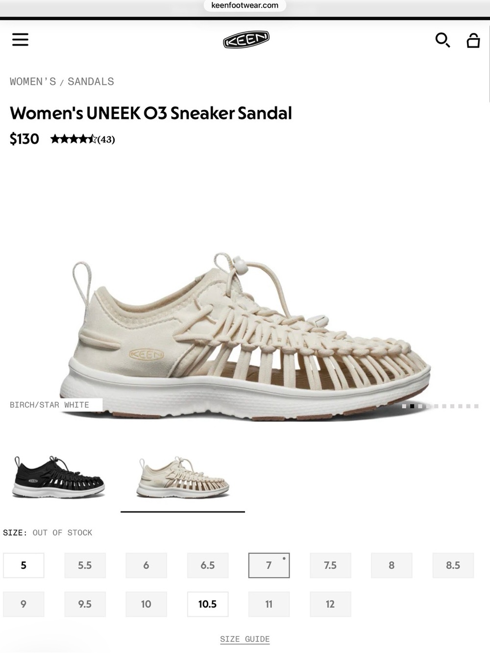 Keen Women's Cream Woven Sandals - Picture 7 of 7